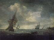 PORCELLIS, Jan Ships on the Heavy Seas oil painting artist
